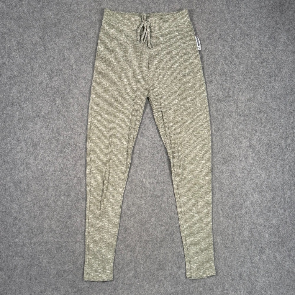 Gymshark Green Heather Ribbed Knit Lounge Slounge Pants Women's Size Small